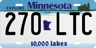 MN license plate 270LTC