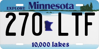 MN license plate 270LTF