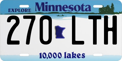 MN license plate 270LTH