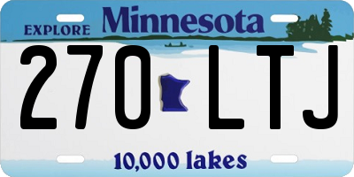 MN license plate 270LTJ