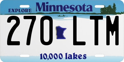 MN license plate 270LTM