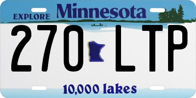 MN license plate 270LTP