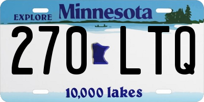 MN license plate 270LTQ