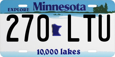 MN license plate 270LTU