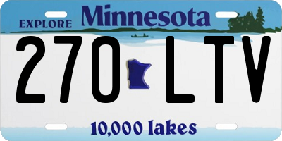MN license plate 270LTV