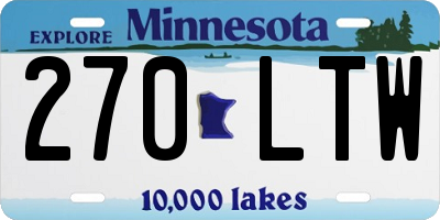 MN license plate 270LTW