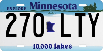 MN license plate 270LTY