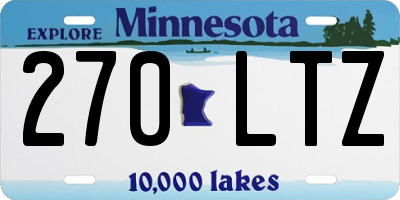 MN license plate 270LTZ