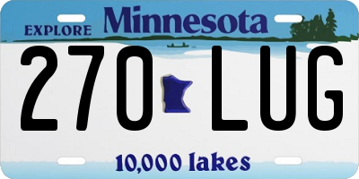 MN license plate 270LUG