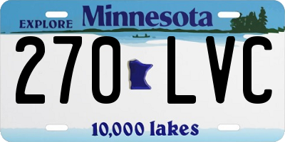 MN license plate 270LVC