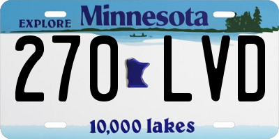 MN license plate 270LVD