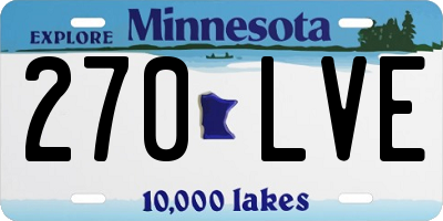MN license plate 270LVE