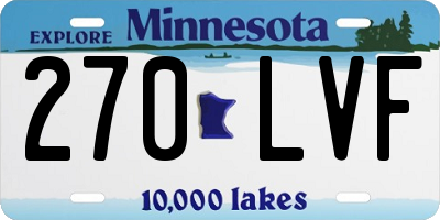 MN license plate 270LVF