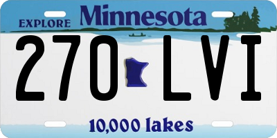 MN license plate 270LVI