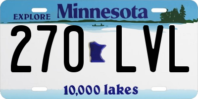 MN license plate 270LVL