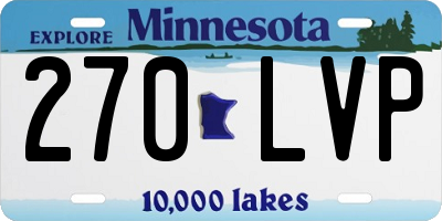 MN license plate 270LVP