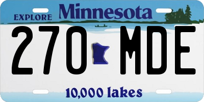 MN license plate 270MDE