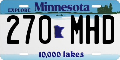 MN license plate 270MHD
