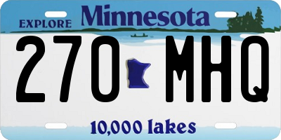 MN license plate 270MHQ