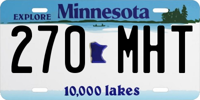 MN license plate 270MHT