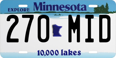 MN license plate 270MID