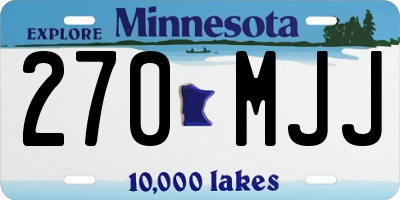 MN license plate 270MJJ
