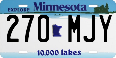 MN license plate 270MJY
