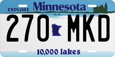 MN license plate 270MKD