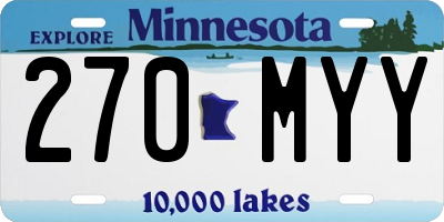 MN license plate 270MYY