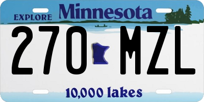 MN license plate 270MZL