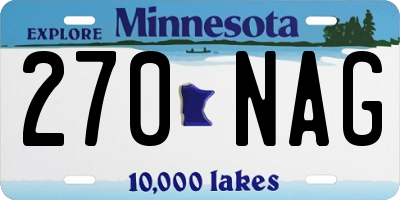 MN license plate 270NAG