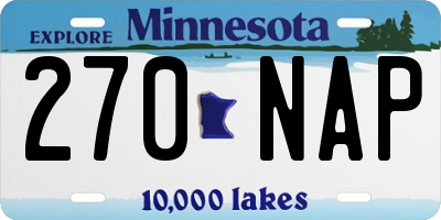 MN license plate 270NAP