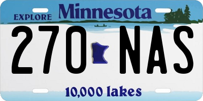 MN license plate 270NAS