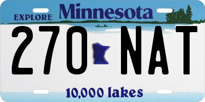 MN license plate 270NAT