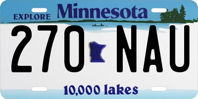 MN license plate 270NAU