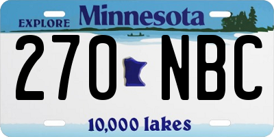 MN license plate 270NBC