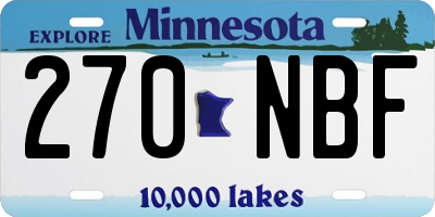 MN license plate 270NBF