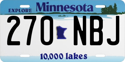 MN license plate 270NBJ