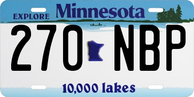MN license plate 270NBP