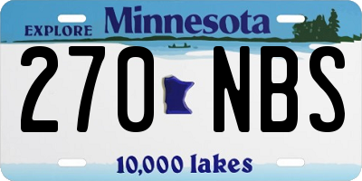 MN license plate 270NBS