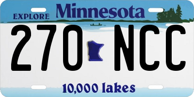 MN license plate 270NCC
