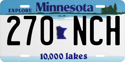 MN license plate 270NCH