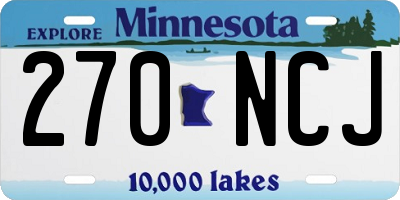 MN license plate 270NCJ