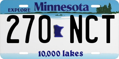MN license plate 270NCT