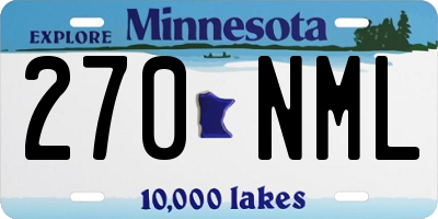 MN license plate 270NML