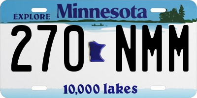 MN license plate 270NMM