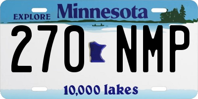 MN license plate 270NMP