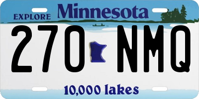 MN license plate 270NMQ