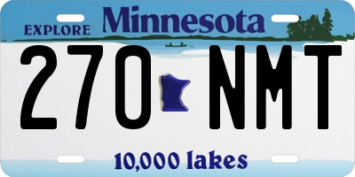 MN license plate 270NMT