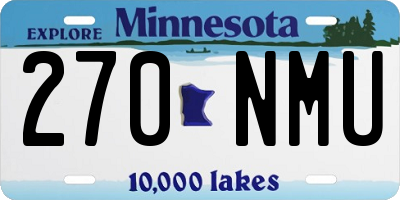 MN license plate 270NMU
